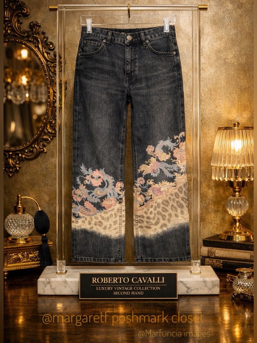ROBERTO CAVALLI jeans Millennium vintage  printed jeans